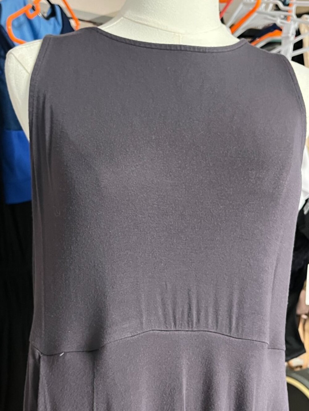 Torrid Super Soft Knit Handkerchief Hem Sleeveless Dress Gray 0 - Picture 4 of 15